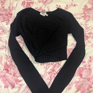 Black cross body crop top from Princess Polly!!!